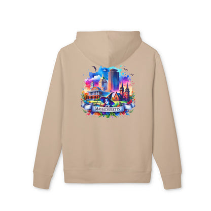 Massachusetts Skyline Hoodie – Colorful Boston Landmark Pullover