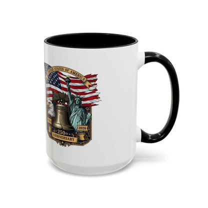 Liberty Anniversary Coffee Mug — 250th USA Celebration Accent Mug