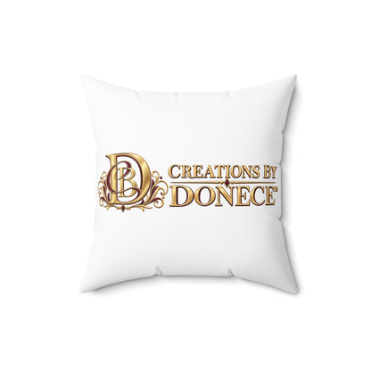 Creations By Donece Decorative Throw Pillow — Gold Logo Accent