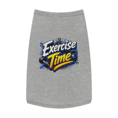 Exercise Time Pet Tank Top — Funny Workout Dog Shirt