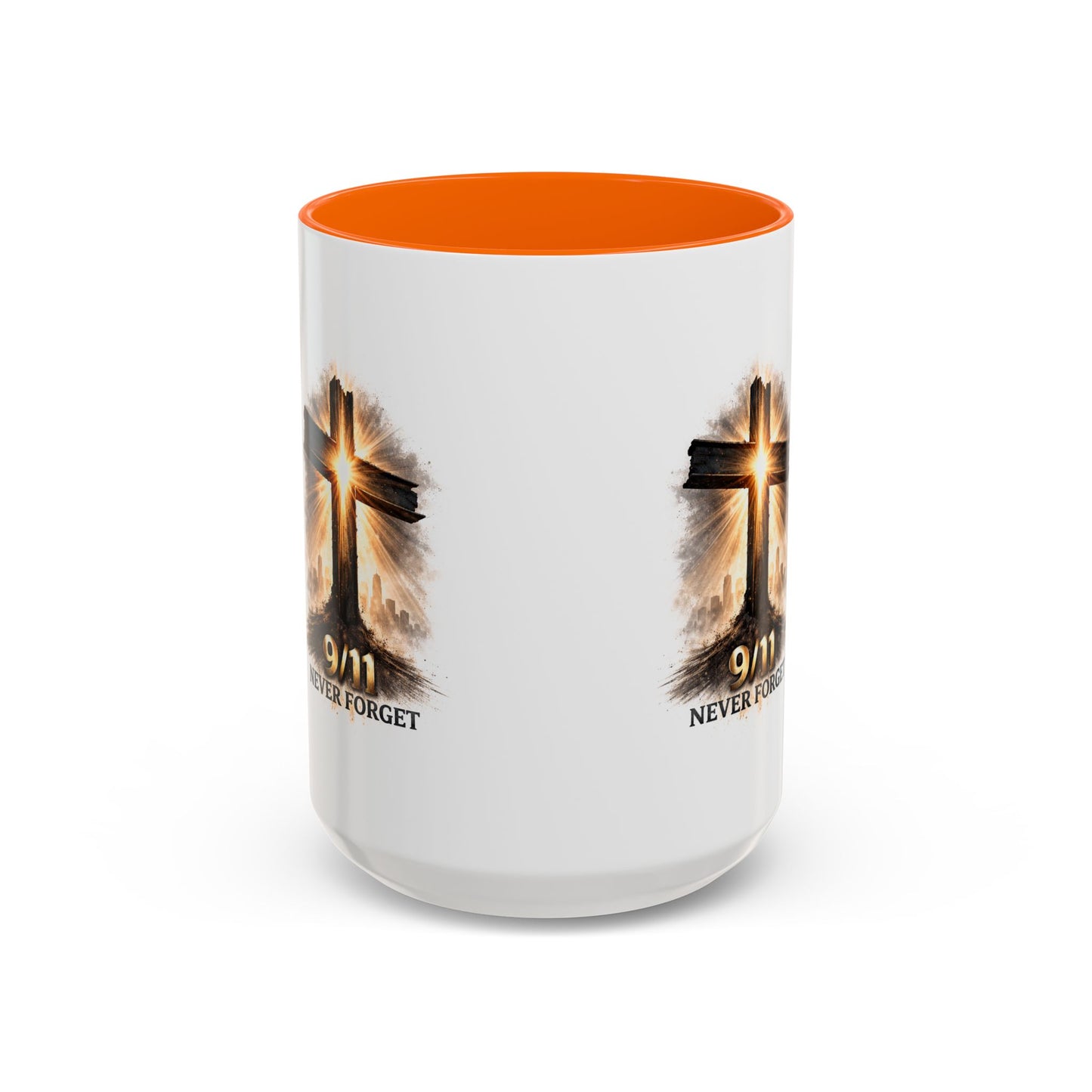 9/11 Never Forget Coffee Mug — Religious Memorial Accent Mug