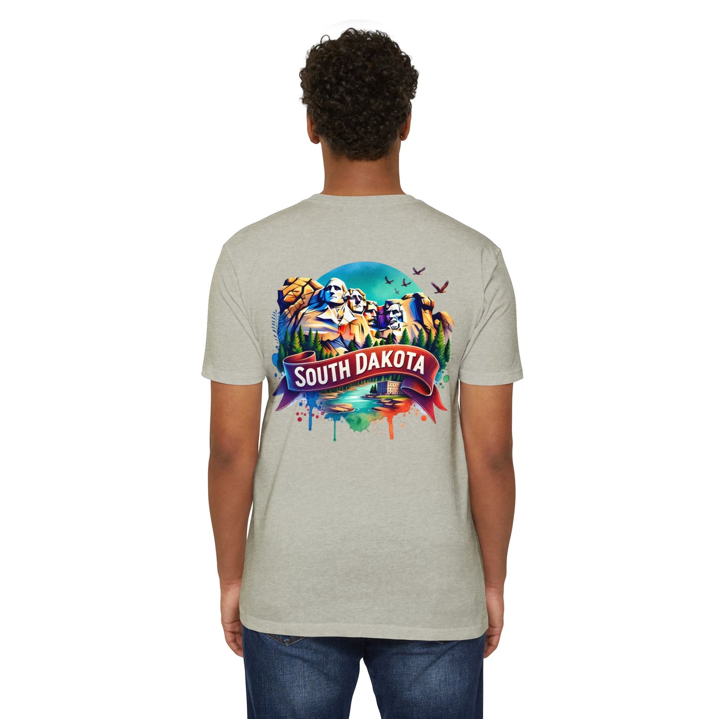 South Dakota Mount Rushmore T-Shirt — Retro Watercolor State Souvenir