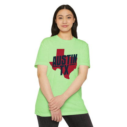 Austin TX Map T‑Shirt — Vintage Texas Graphic Tee
