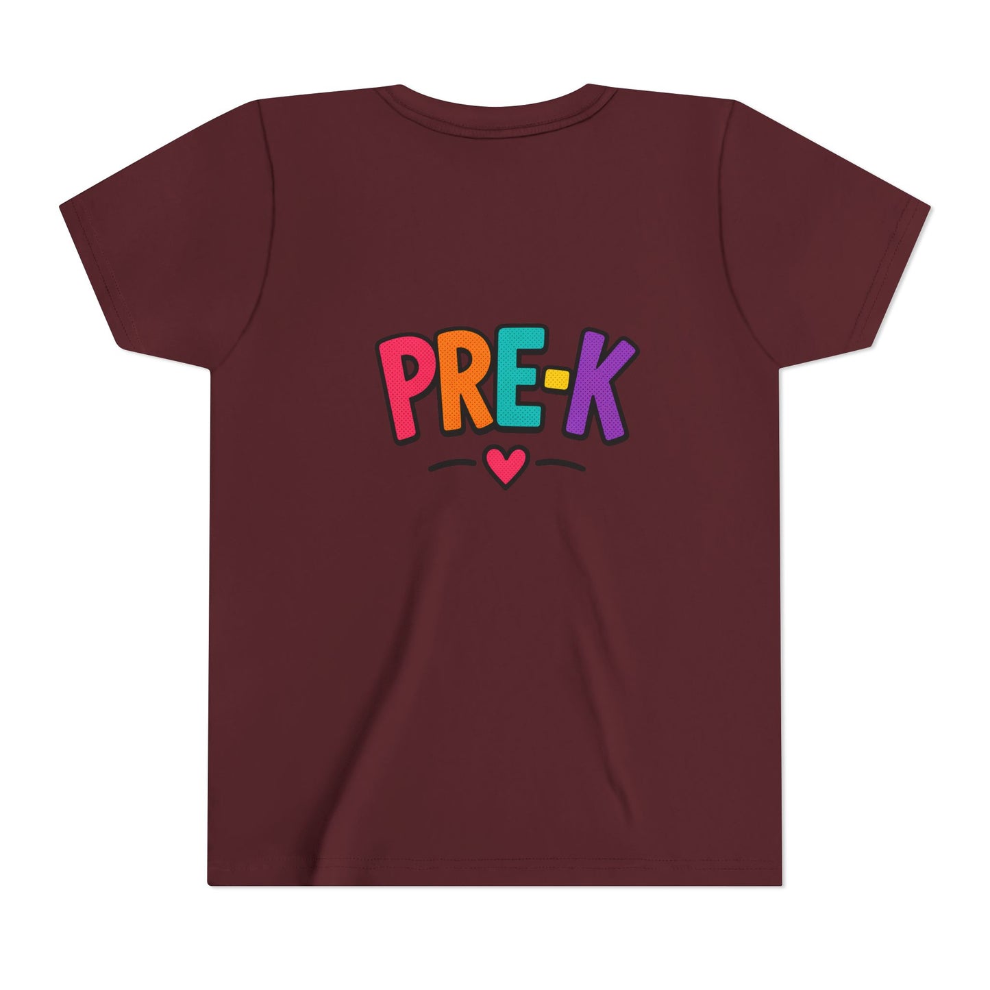 Pre-K Kids Tee — Colorful Heart Preschool Shirt for Boys & Girls