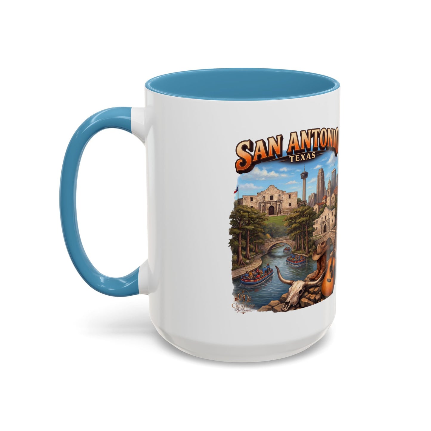 San Antonio Souvenir Coffee Mug – Texas Riverwalk Scenic Accent Mug (11/15oz)