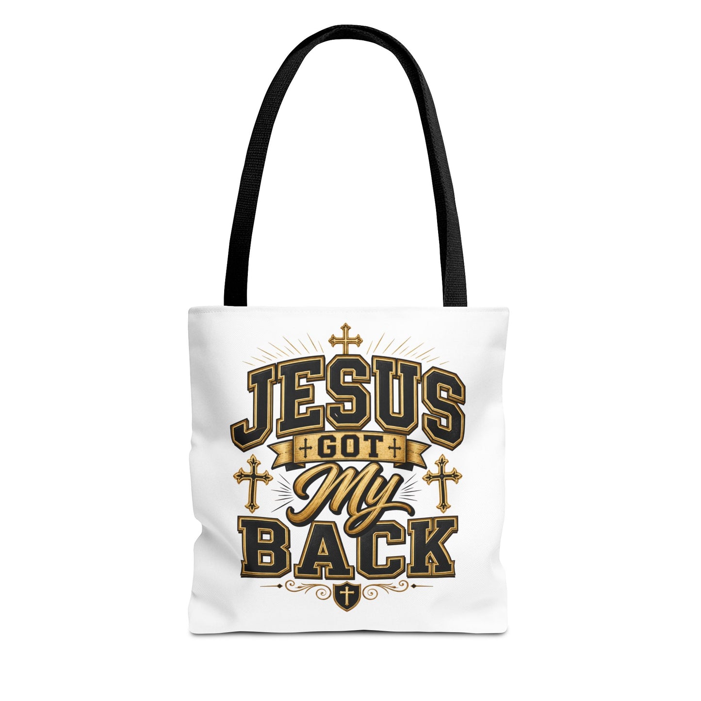 Jesus Got My Back Tote Bag — Faith-Based Christian Inspirational Carryall