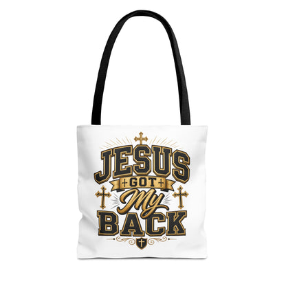 Jesus Got My Back Tote Bag — Faith-Based Christian Inspirational Carryall