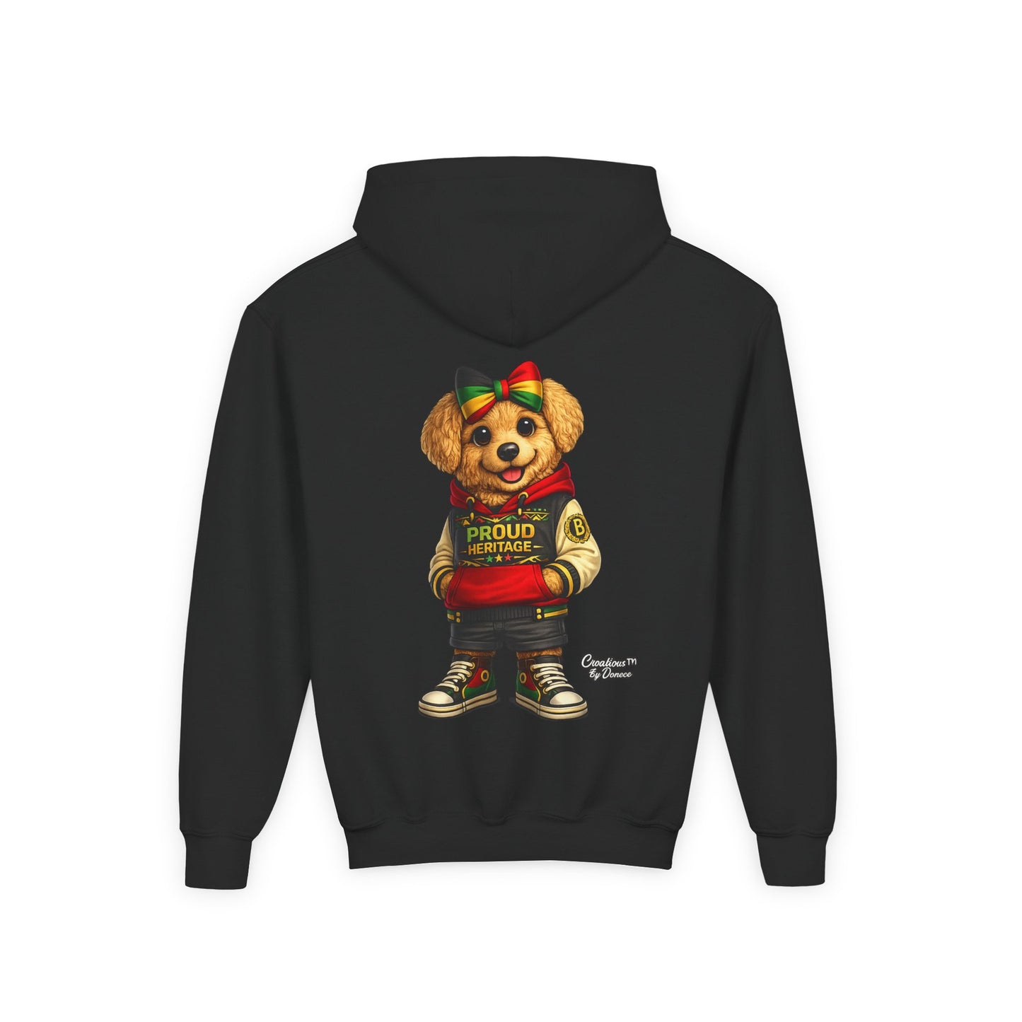 Youth Hoodie — 'Proud Heritage' Teddy Bear Streetwear Kids Pullover