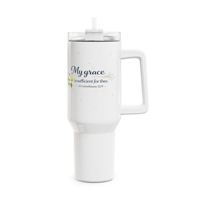 My Grace Is Sufficient 40oz Tumbler — Christian Inspirational Travel Cup