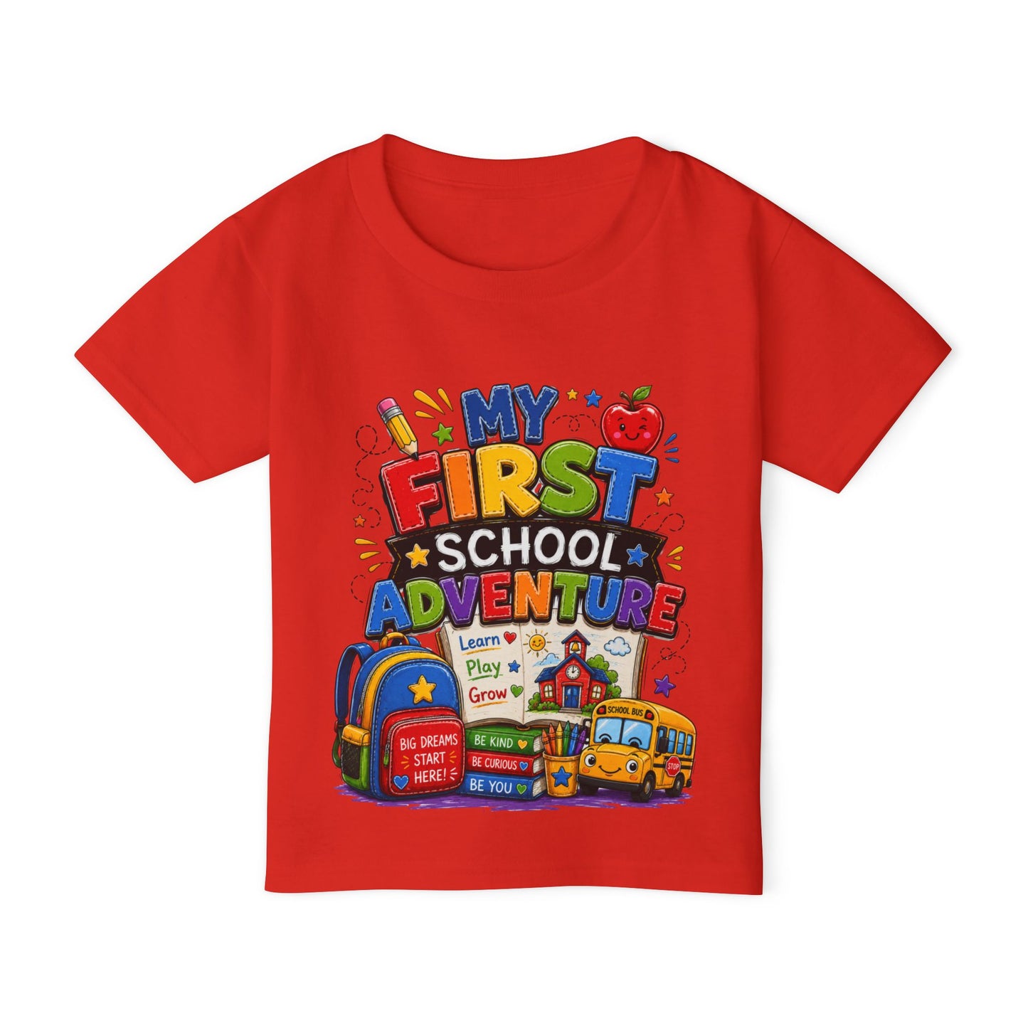 Toddler T‑Shirt — "My First School Adventure" Back‑to‑School Kids Tee