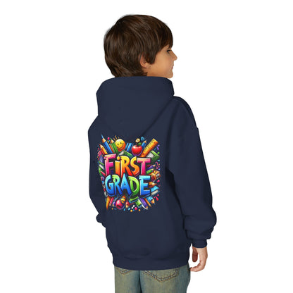 First Grade Kids Hoodie – Colorful Back-to-School Sweatshirt