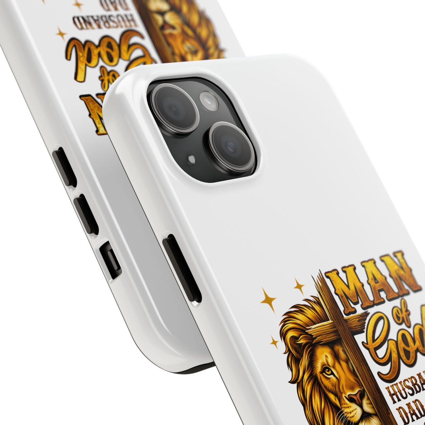 Man of God Lion Phone Case — ‘Man of God’ Christian Protector Dad Gift