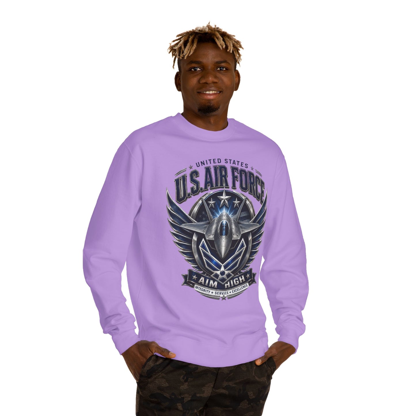 U.S. Air Force 'Aim High' Crewneck Sweatshirt — Military Aviation Graphic