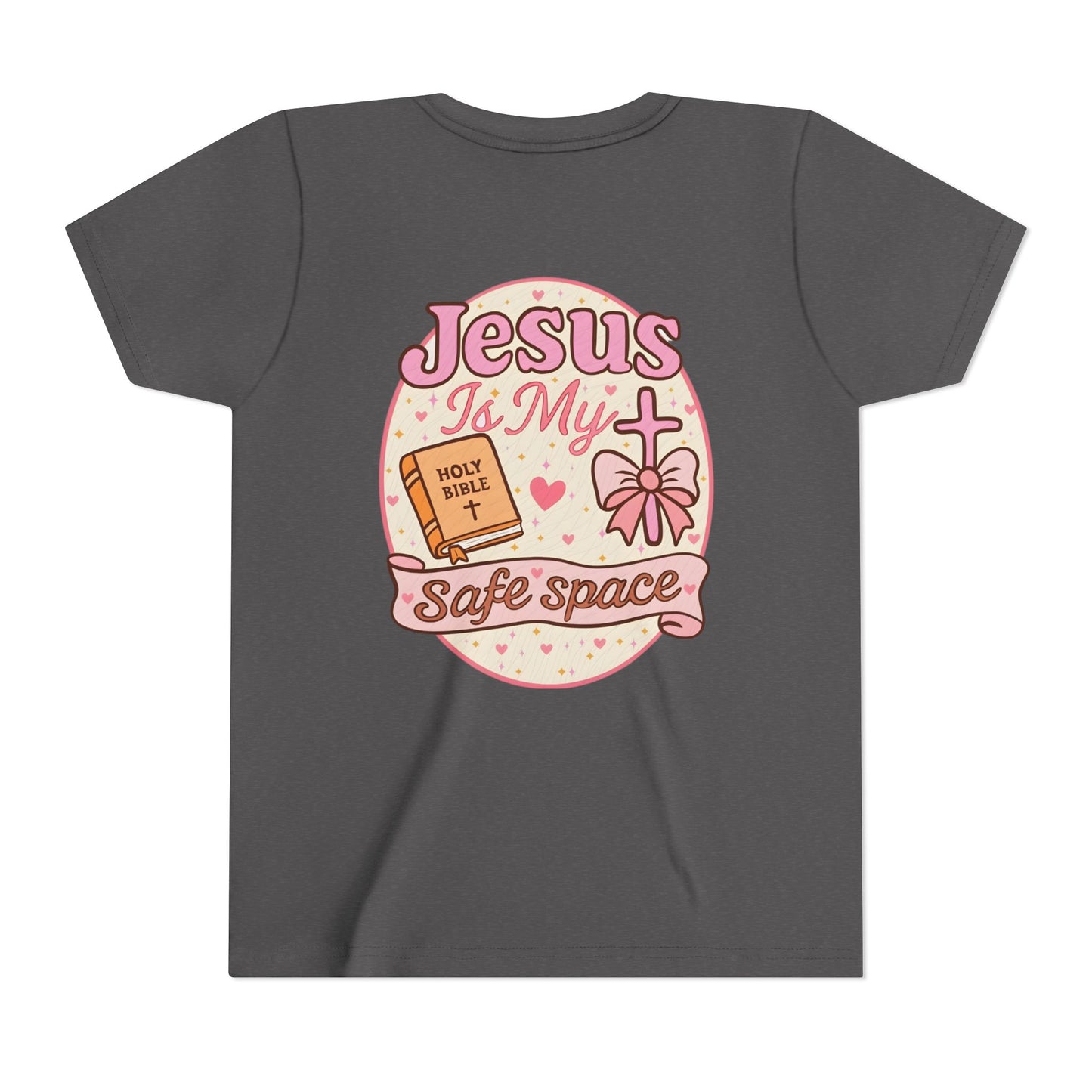 Youth Tee — "Jesus Is My Safe Space" Christian Kids T-Shirt