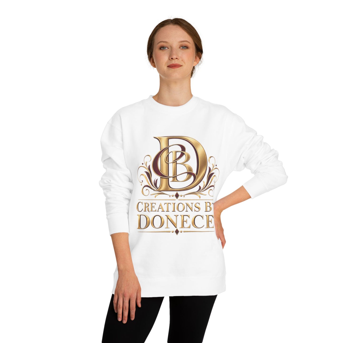 Crewneck Sweatshirt — Creations By Donece Gold Monogram Logo