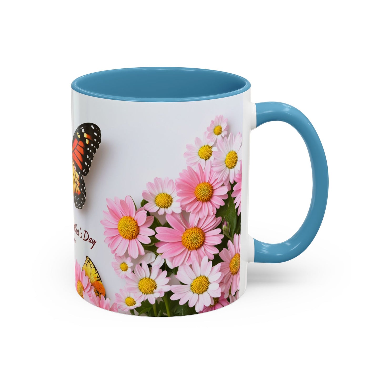 Mother's Day Butterfly Coffee Mug — "Happy Mother's Day" Floral 11/15oz Accent Mug