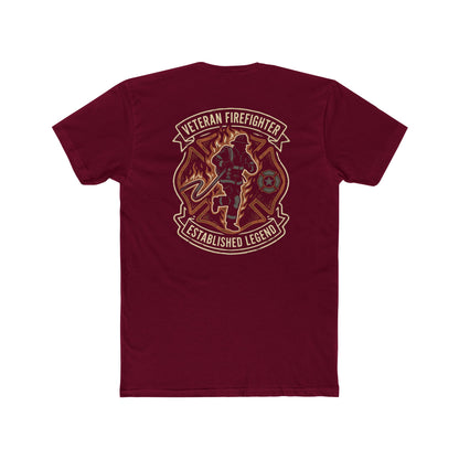 Veteran Firefighter Tee — "Established Legend" Graphic Crew Shirt