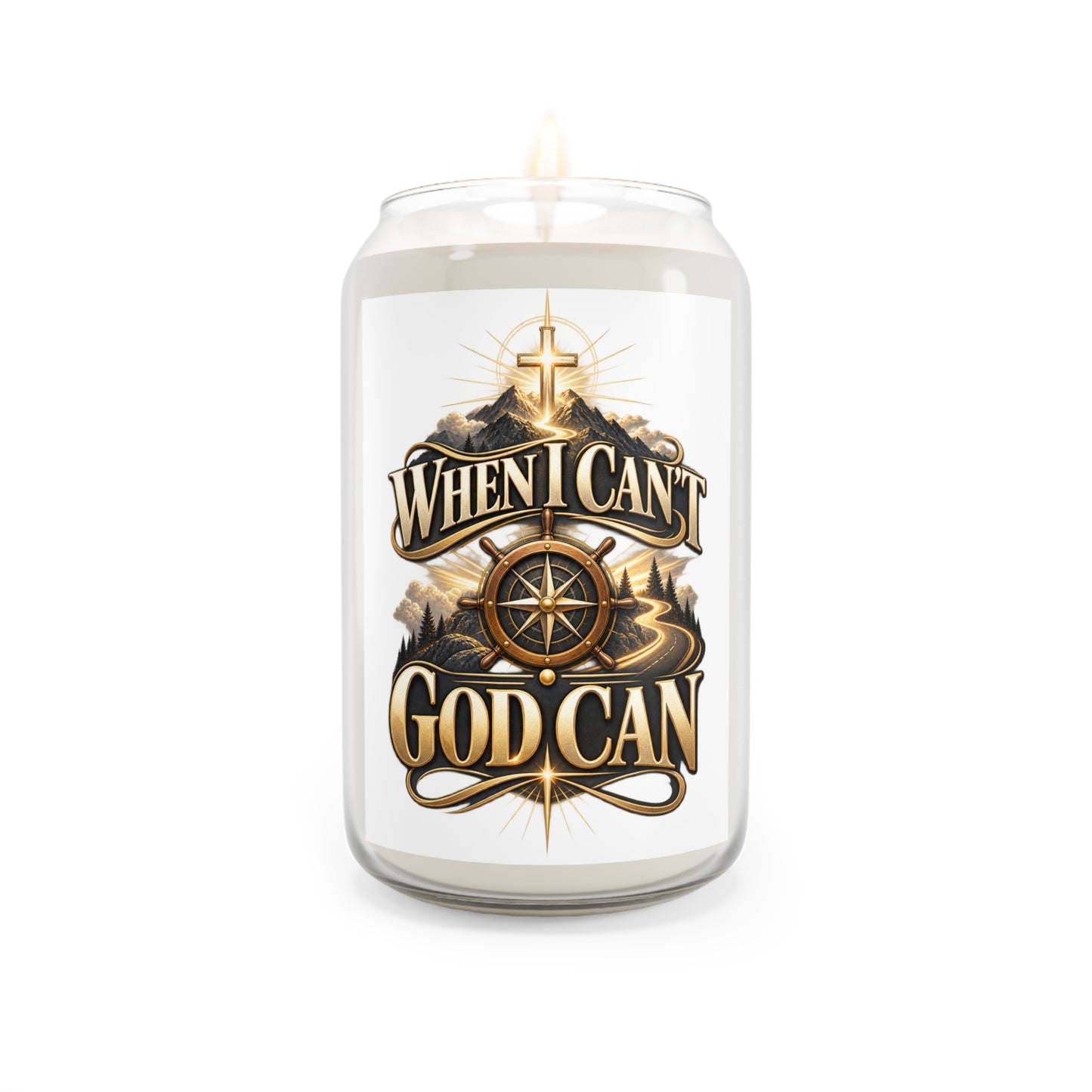 When I Can't God Can Scented Soy Candle — 13.75 oz Inspirational Christian Candle