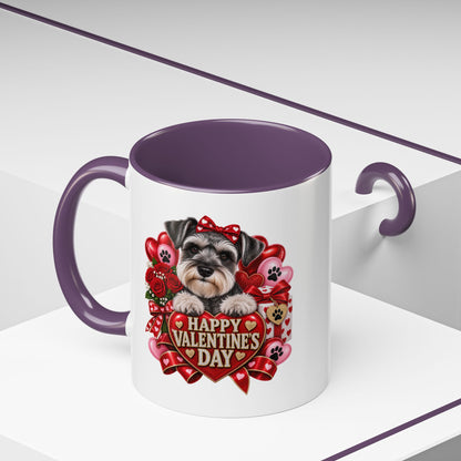 Valentine’s Day Dog Coffee Mug — "Happy Valentine’s Day" Accent Mug