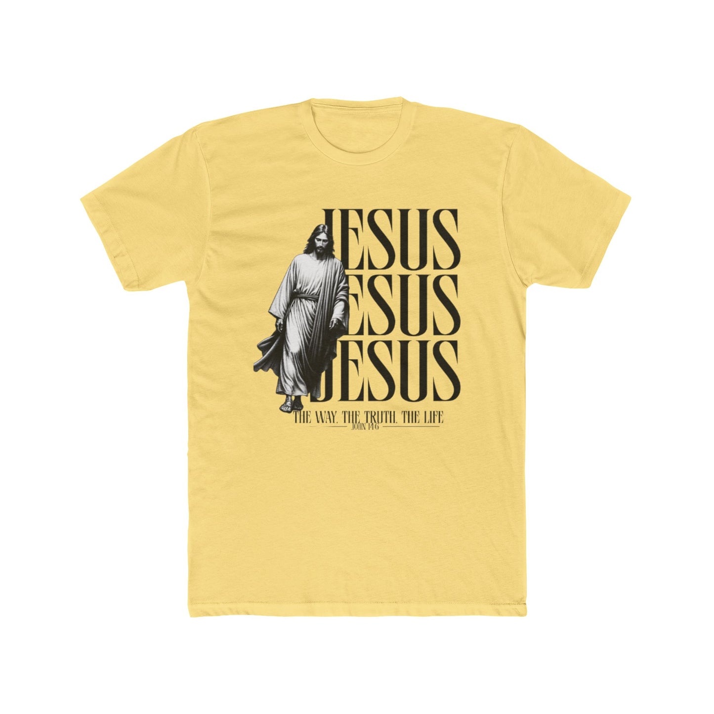 Jesus Repeat Graphic T-Shirt — "Jesus, Jesus, Jesus" Faith Tee