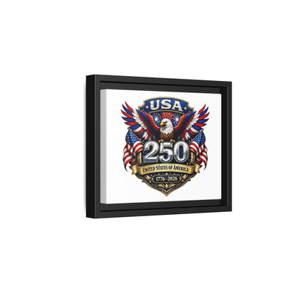USA 250 Anniversary Framed Canvas — Patriotic Eagle 1776–2026 Wall Art