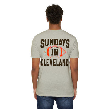 Sundays in Cleveland Football T-Shirt