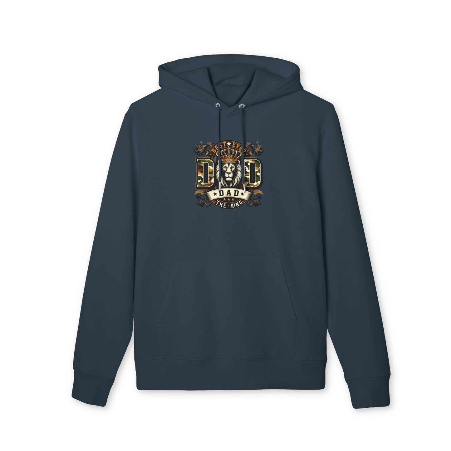 Dad The King Lion Hoodie — Father's Day Vintage Crest Sweatshirt