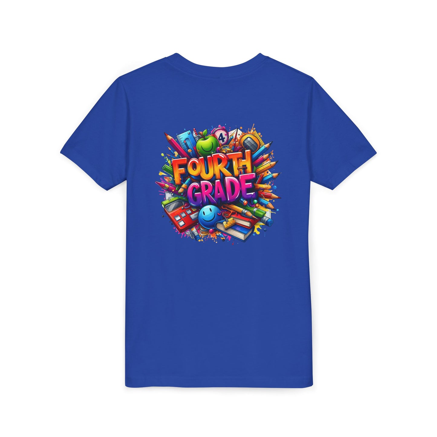 Fourth Grade Youth T‑Shirt – Colorful School Supplies Back to School Tee