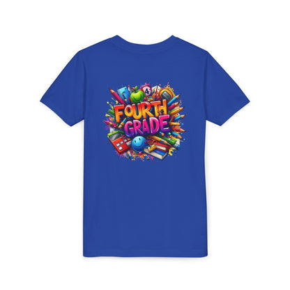 Fourth Grade Youth T‑Shirt – Colorful School Supplies Back to School Tee