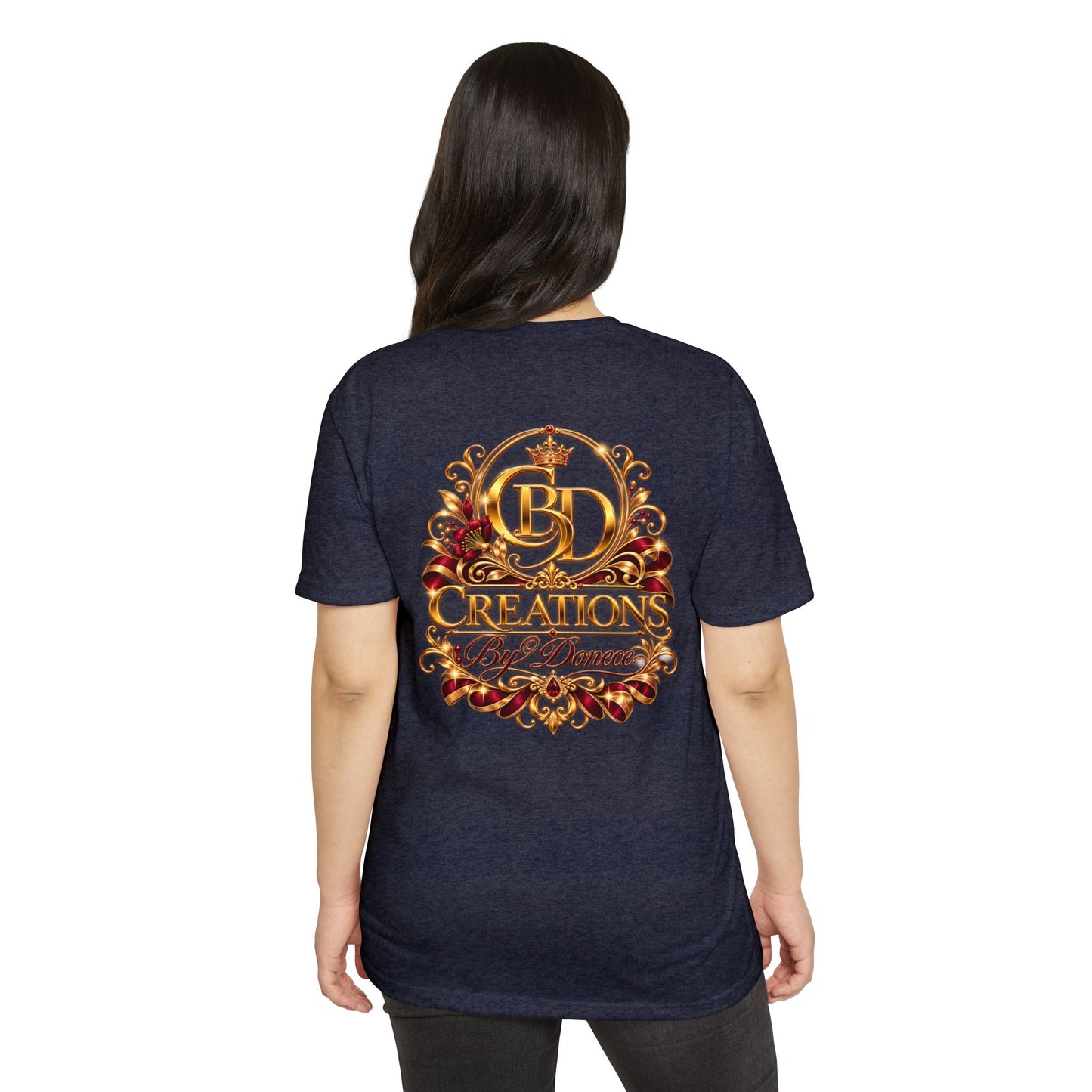 Creations By Donece® Logo T-Shirt – Gold Ornamental Graphic Tee