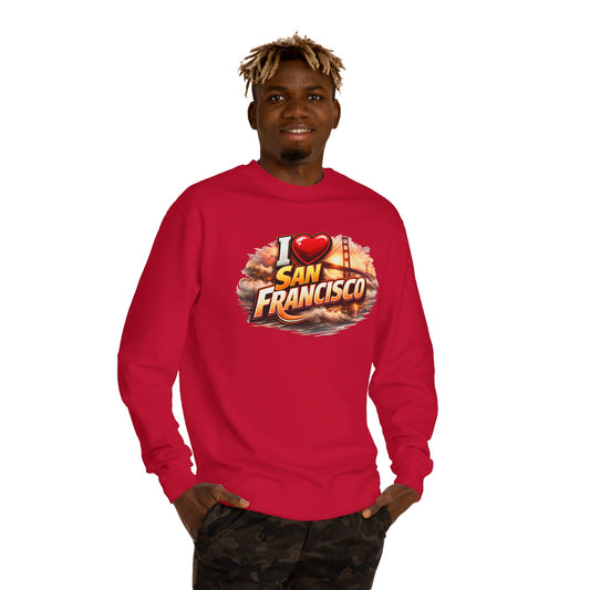 I Heart San Francisco Sweatshirt — Golden Gate Retro Graphic Crewneck