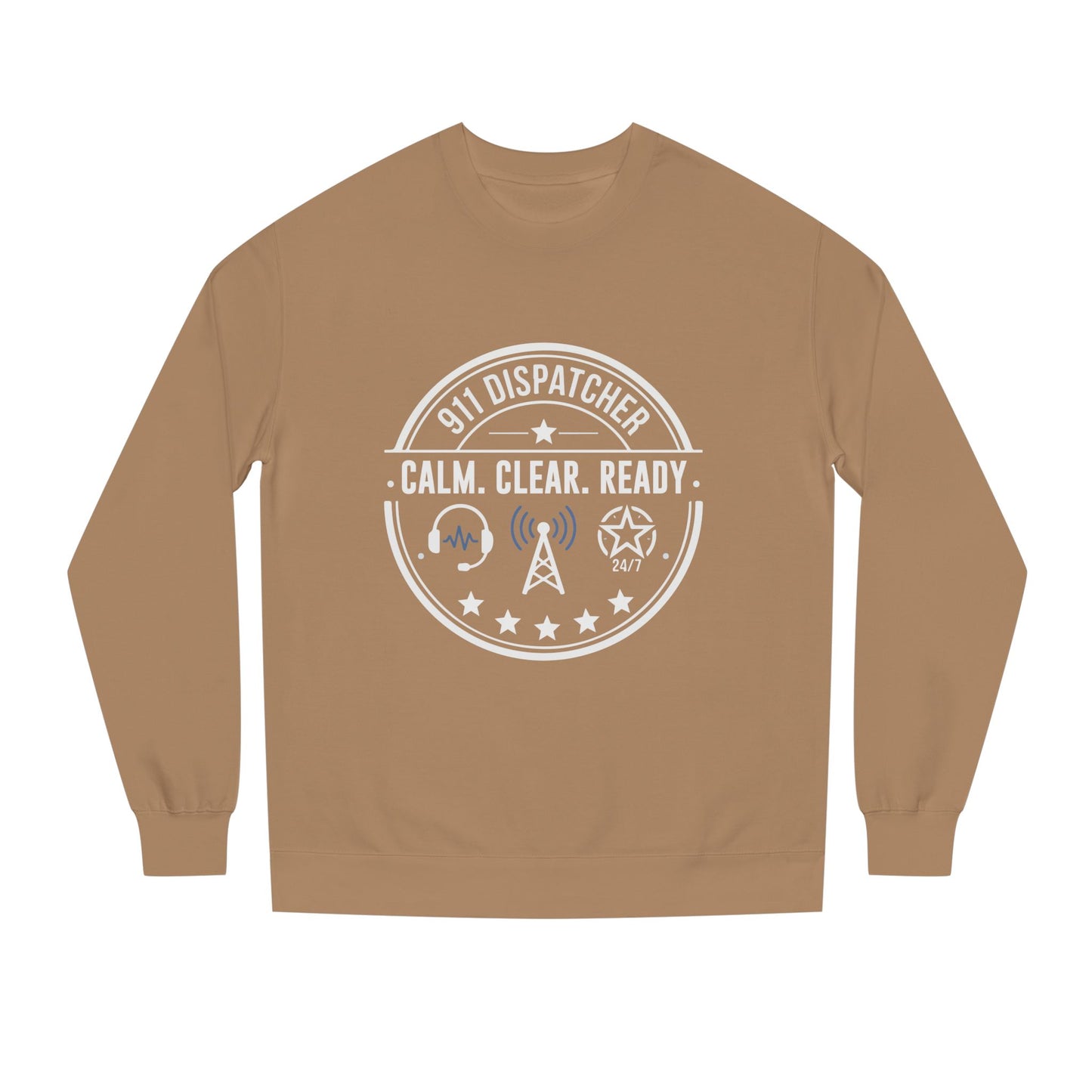 911 Dispatcher Sweatshirt - "Calm. Clear. Ready." Crewneck for Emergency Dispatchers