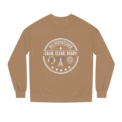 911 Dispatcher Sweatshirt - "Calm. Clear. Ready." Crewneck for Emergency Dispatchers