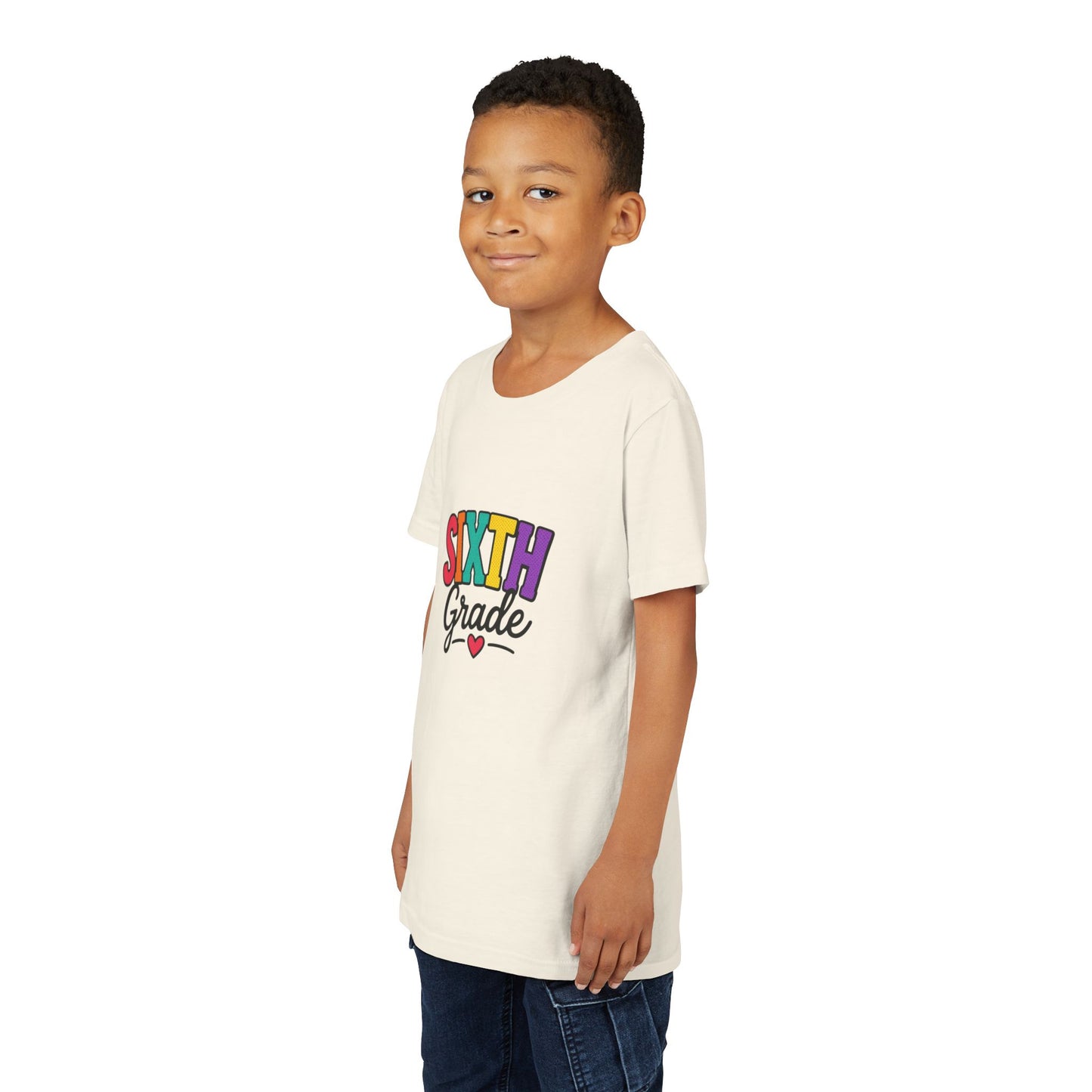 Sixth Grade Youth Tee – Colorful Back to School Shirt
