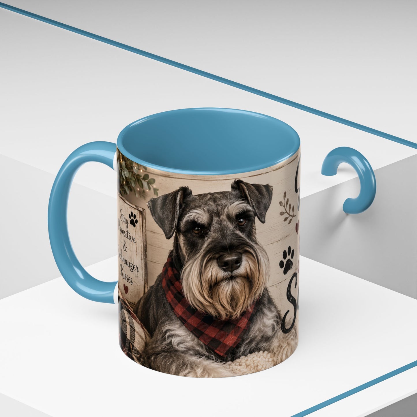 Standard Schnauzer Accent Coffee Mug — "Home Is Where My Standard Schnauzer Is"