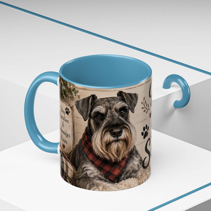 Standard Schnauzer Accent Coffee Mug — "Home Is Where My Standard Schnauzer Is"