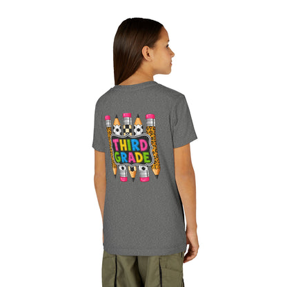 Third Grade Youth T-Shirt — Colorful Pencil Back-to-School Tee