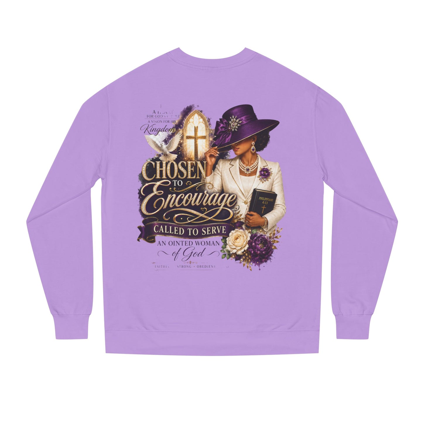 Christian Women's 'Chosen to Encourage' Sweatshirt – Faith-Based Encourager Design