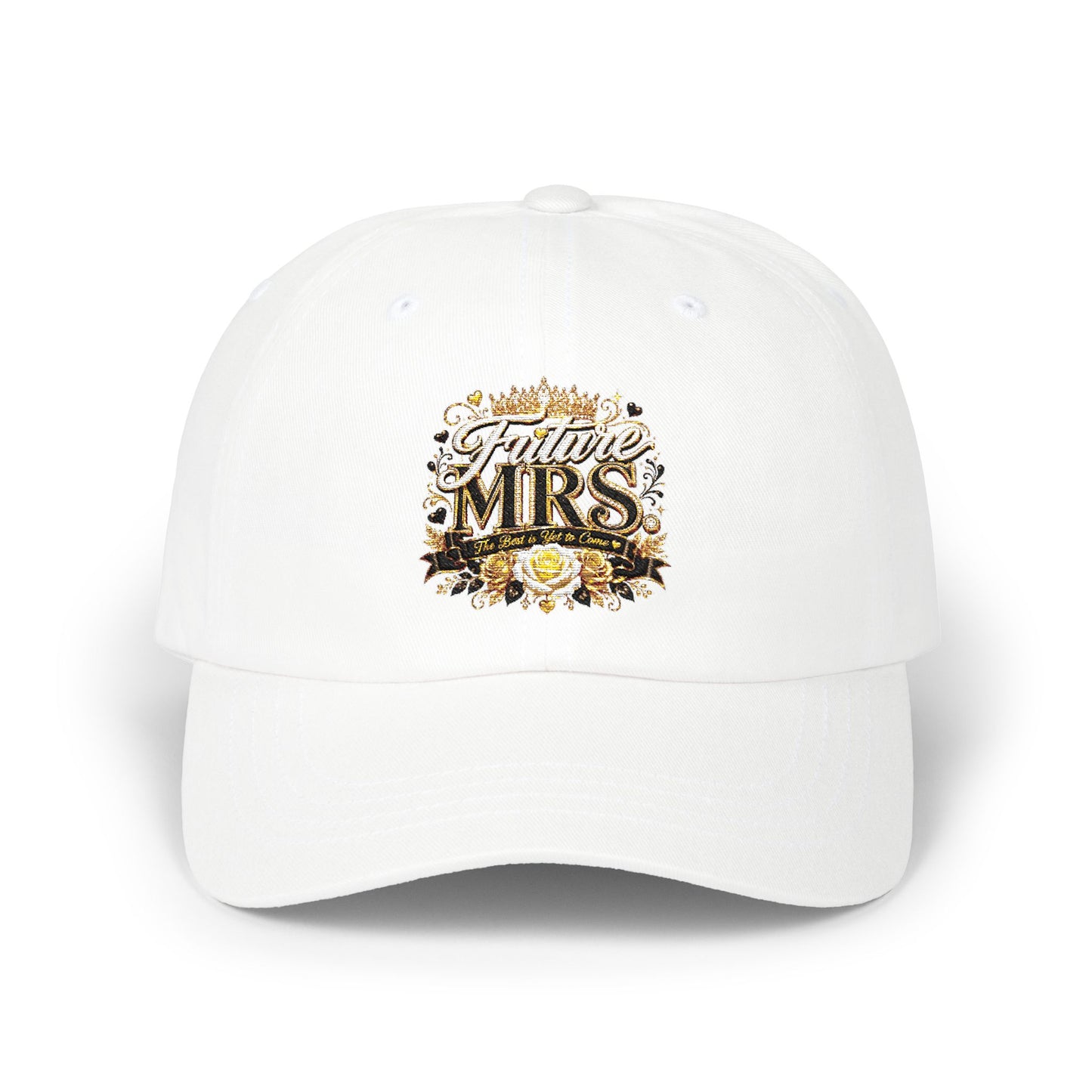 Classic Dad Cap — "Future Mrs." Floral Bridal Baseball Hat