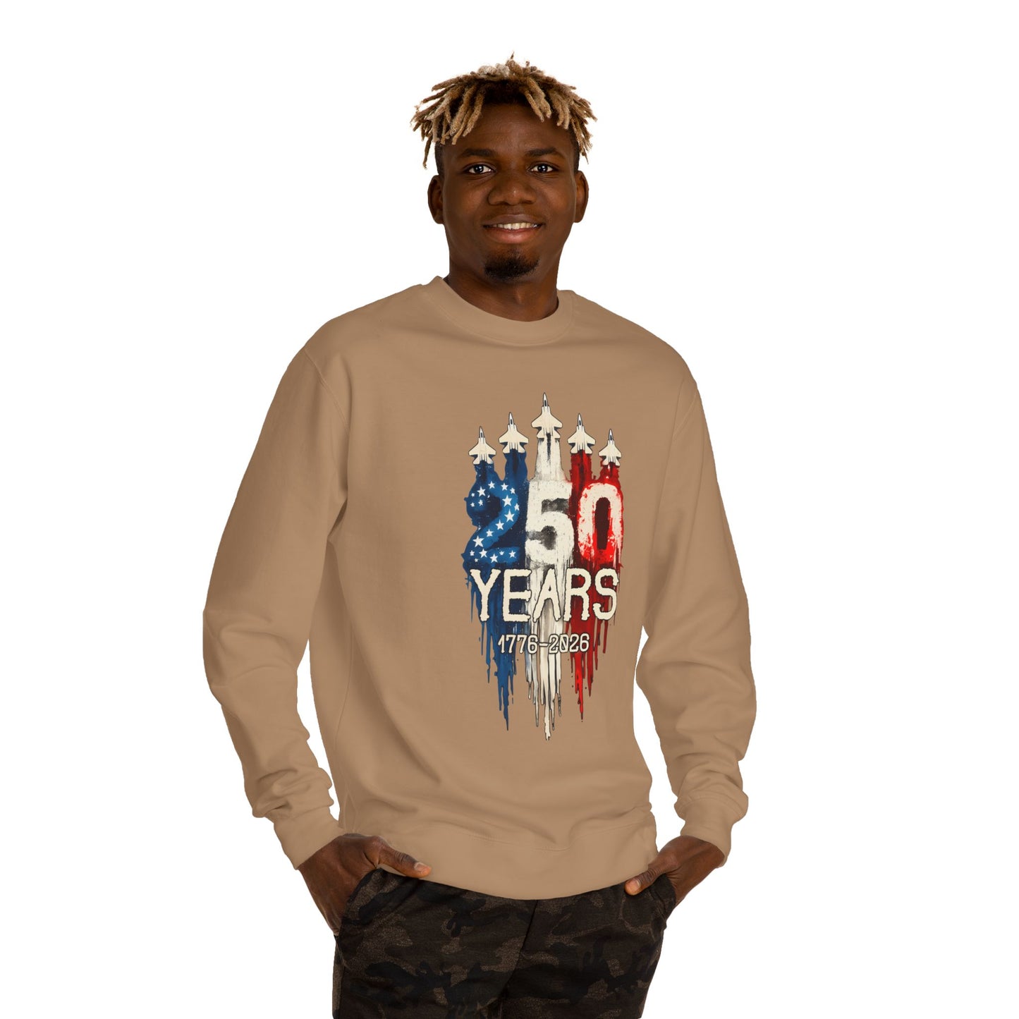 50 Years Anniversary Sweatshirt — Patriotic USA Flag Design (1971–2021)