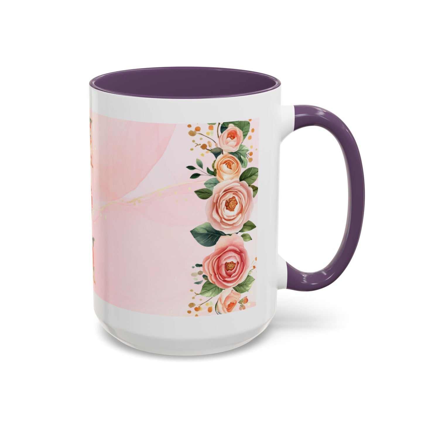 Mom Floral Accent Coffee Mug – Pink Mother's Day Gift (11/15oz)