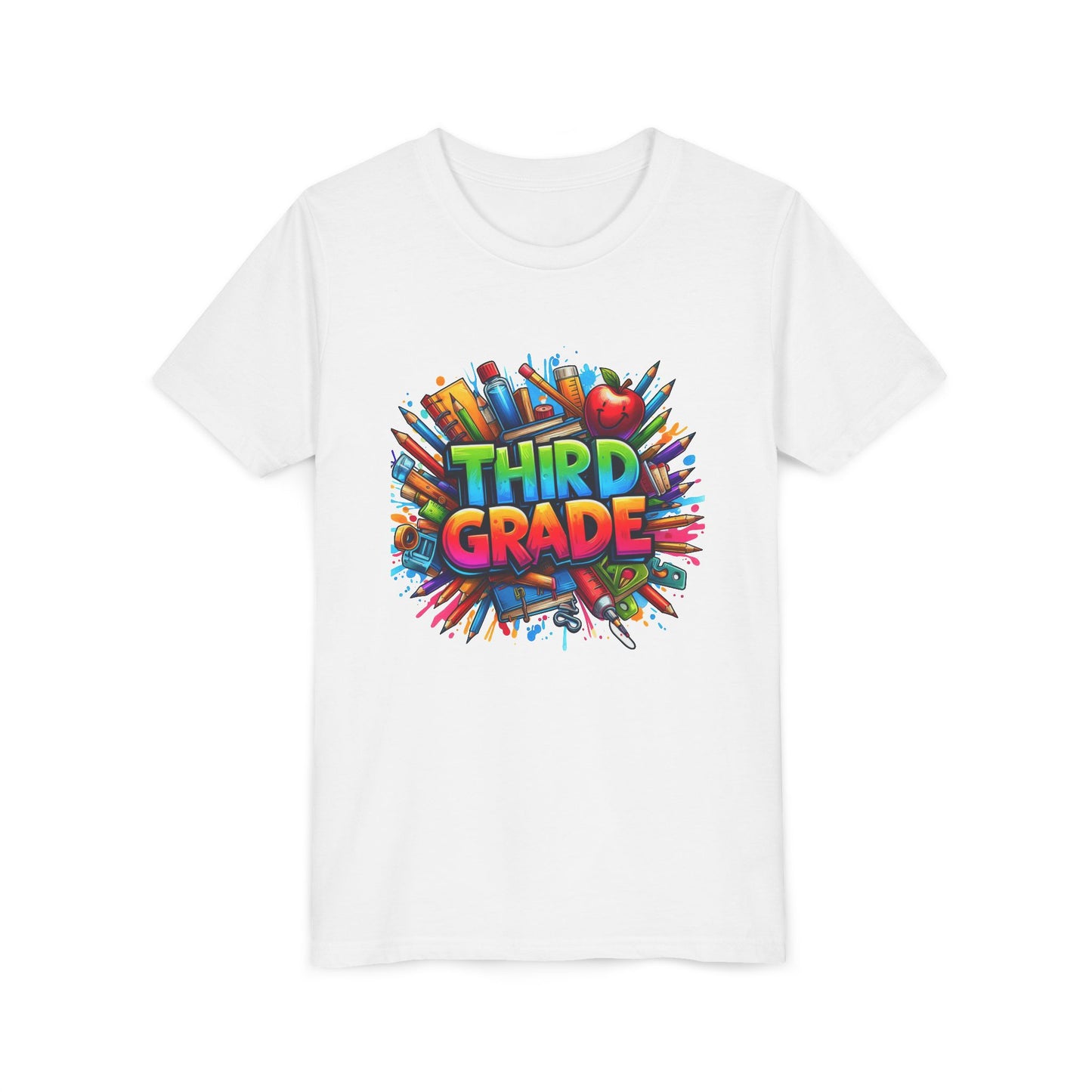 Third Grade Kids' T-Shirt – Colorful School Supplies Back-to-School Tee