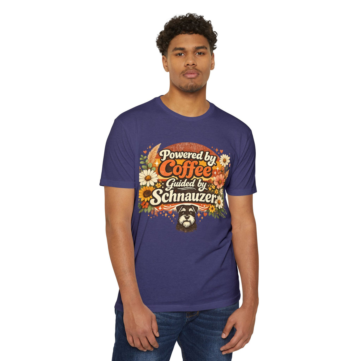 Powered by Coffee Guided by Schnauzer T-Shirt