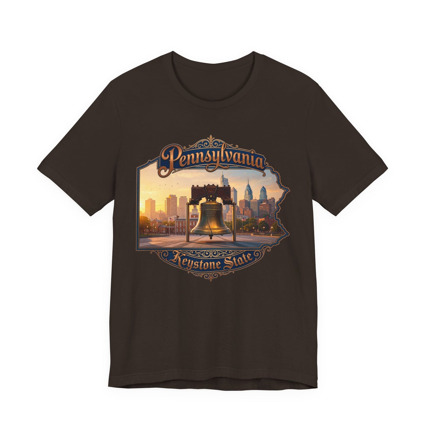 Pennsylvania Keystone State T-Shirt — Liberty Bell & Philadelphia Skyline Tee