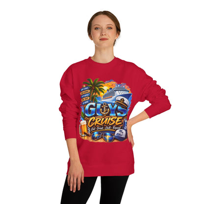 Guys Cruise Sweatshirt – Men’s Cruise Vacation Graphic Crewneck