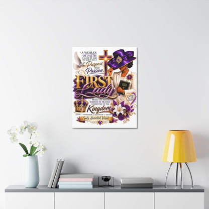 First Lady Faith Canvas - Christian Woman Inspirational Wall Art