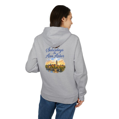 Ann Arbor Skyline Hoodie — "Saturdays in Ann Arbor" Graphic Pullover