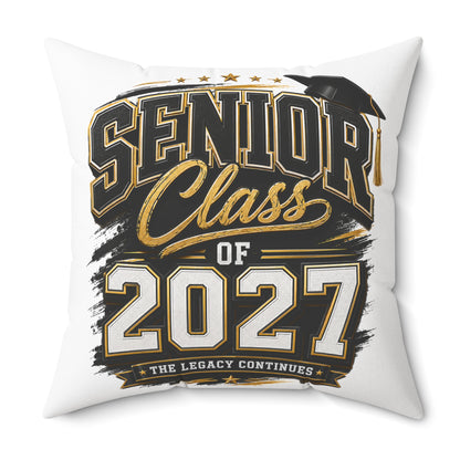 Senior Class of 2027 Decorative Pillow — Graduation Keepsake
