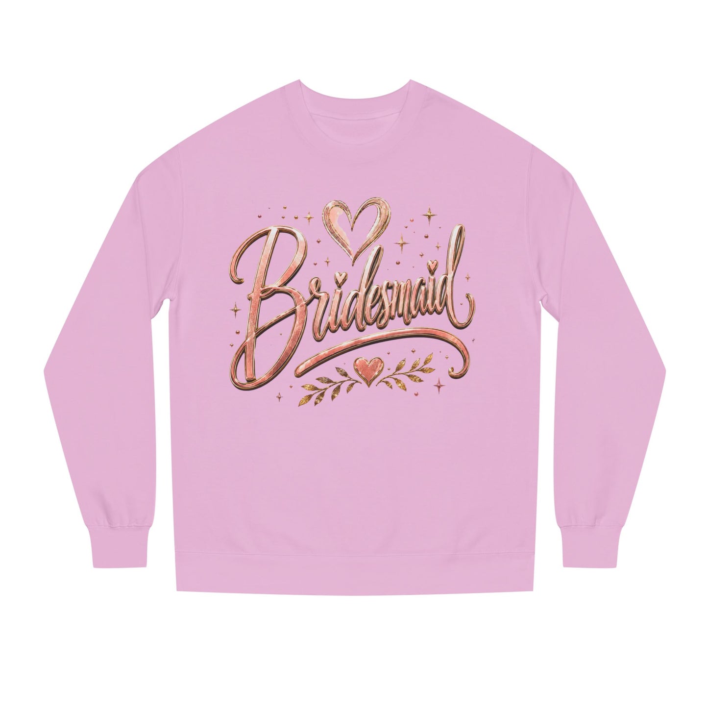 Bridesmaid Crewneck Sweatshirt — Rose Gold Script Bridesmaid Pullover