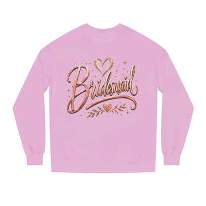 Bridesmaid Crewneck Sweatshirt — Rose Gold Script Bridesmaid Pullover